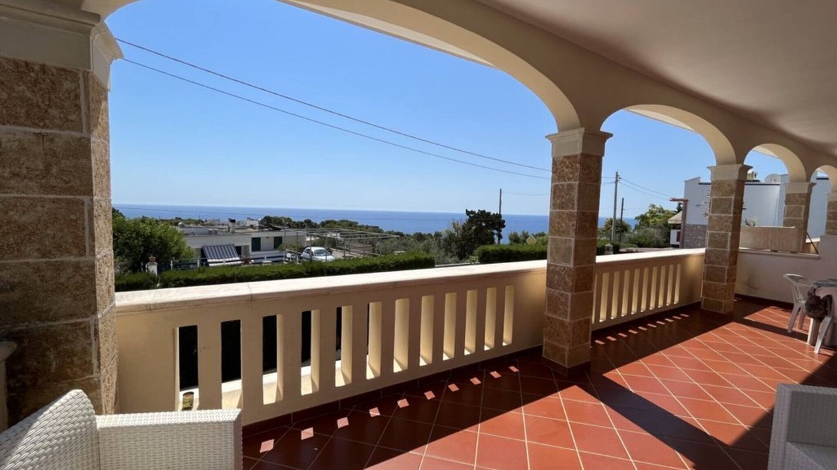 Marina di Novaglie Apartment | Apartment 'Alba Del Mare' with Sea View, Private Terrace and Shared Garden