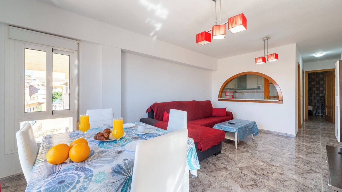 Aguadulce Apartment | Apartment 'Bahia Almeria' with Shared Pool, Shared Garden and Air Conditioning