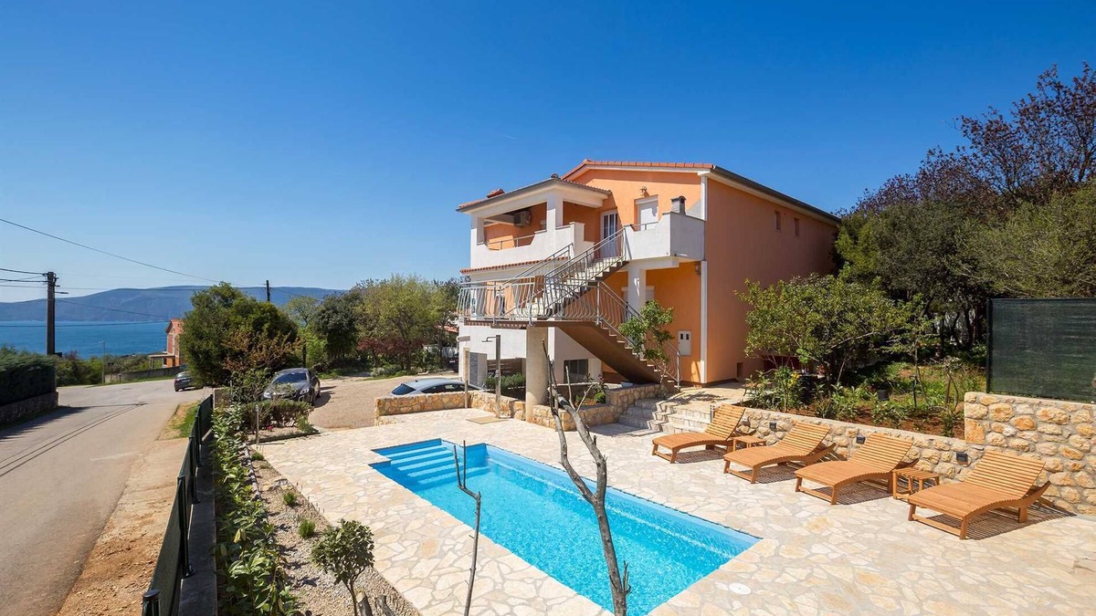 Krk Apartment | Apartment JENNY 1 with pool and sea view