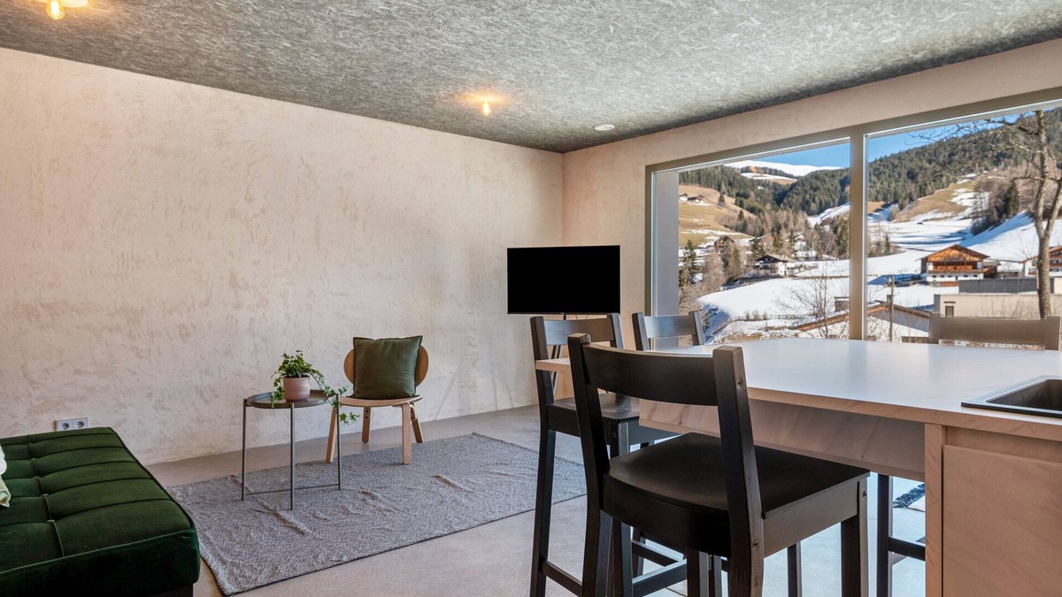 Santa Maddalena Apartment | Apartment 'Lena Dolomites Gartensuite' with Mountain View, Private Terrace and Wi-Fi