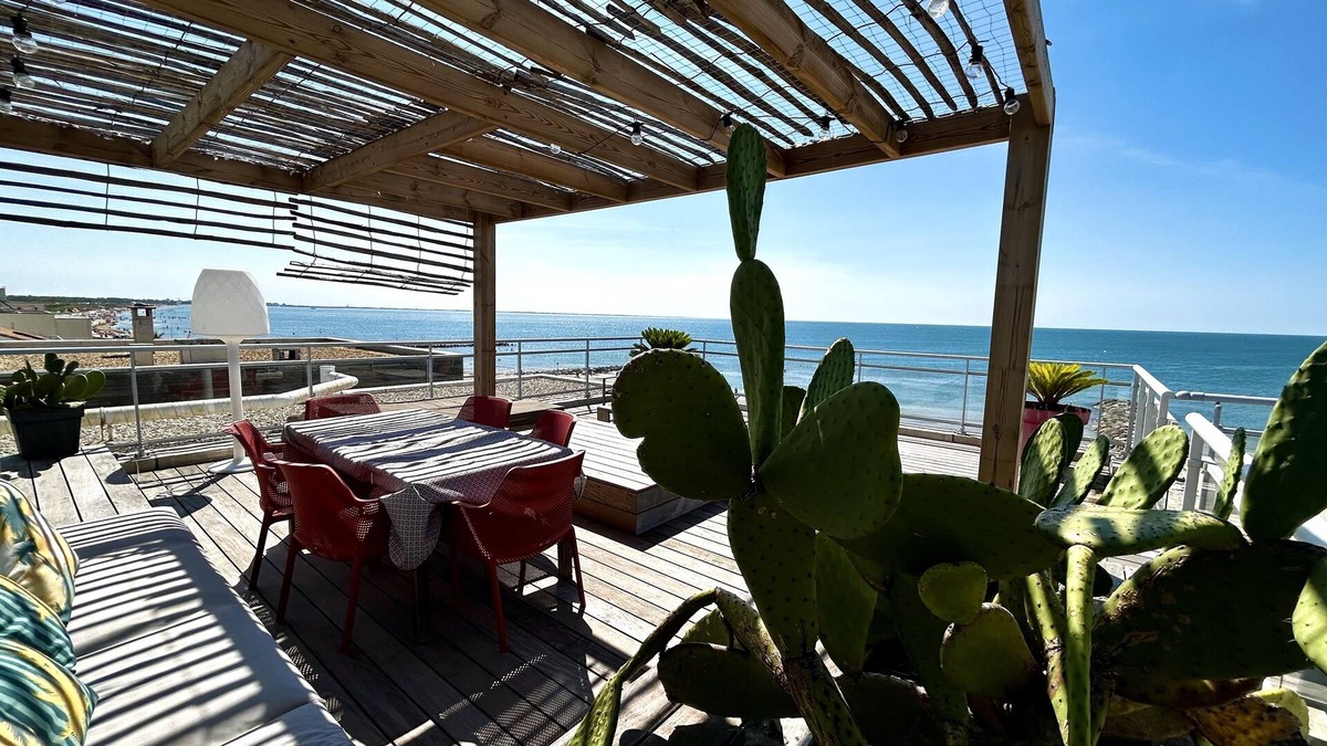 Carnon-Plage Apartment | APARTMENT OF STANDING PANORAMIC VIEW ON THE SEA. DIRECT BEACH. POOL
