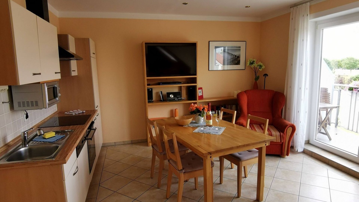 Ueckeritz Condo | Apartment "Sonne" with Achterwasser view for 4 persons, 1 extra bed possible.