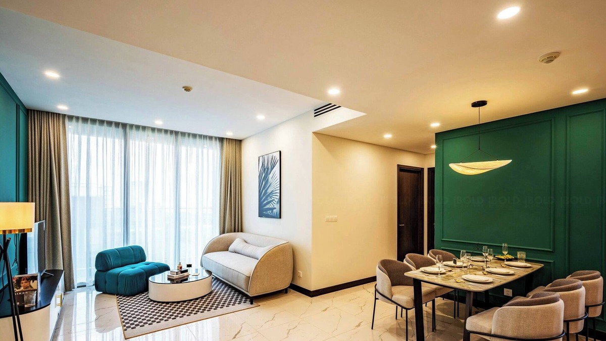 Thu Thiem Apartment | Apartment 2BR , Locating in the city center , family , river view