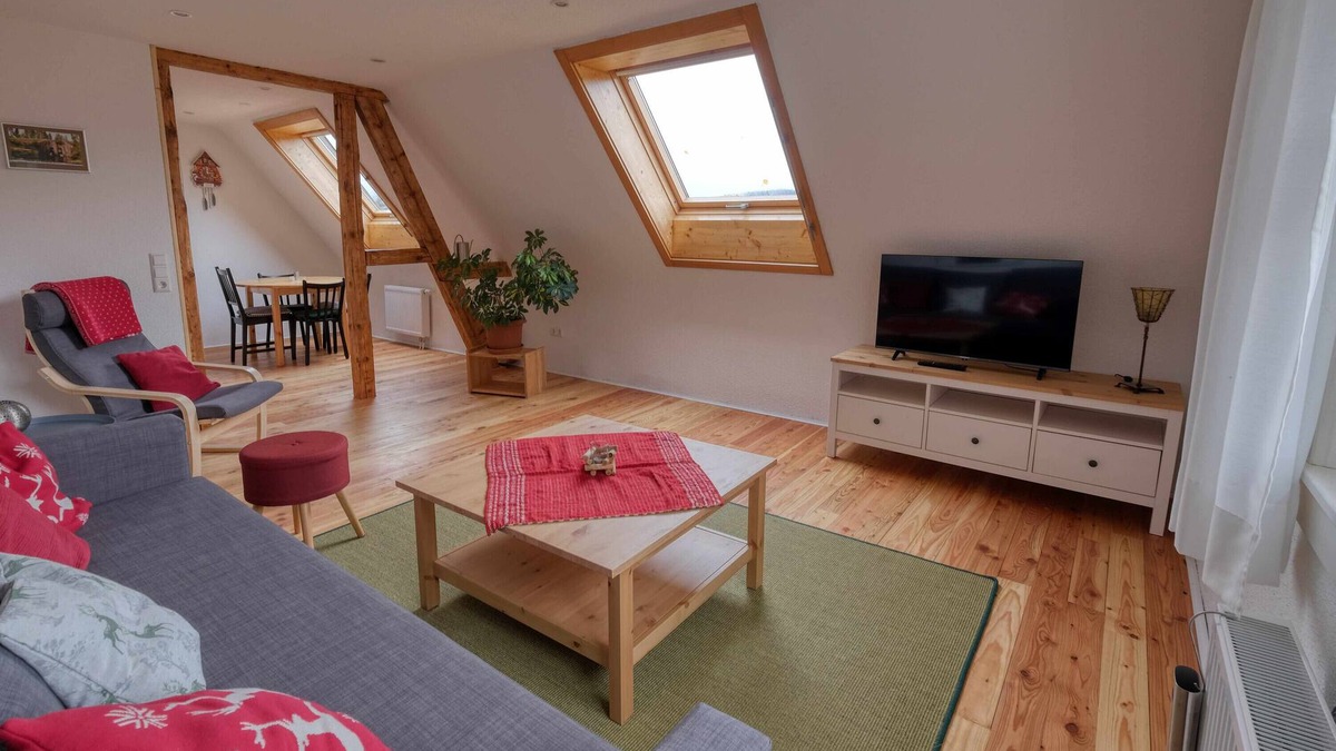 Forbach Apartment | Apartment 'Zum Alten Wärterhaus Obergeschoss' with Lake View, Shared Terrace and Wi-Fi