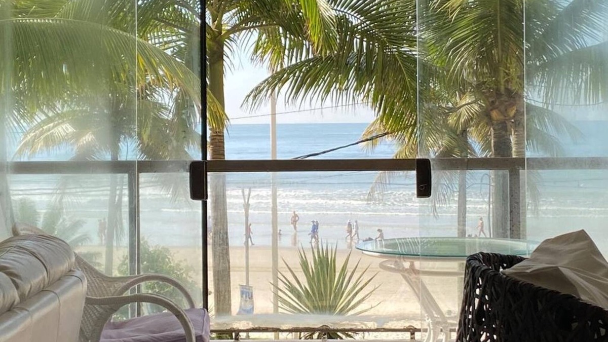 Asturias Apartment | Apt in front of the beach of Asturias. Foot on the sand. Suitable for 8 guests.