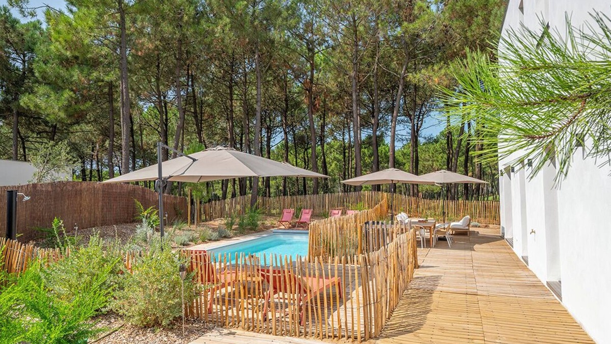 Les Mathes Villa | Architect-designed villa, La Palmyre golf course, 400m from beaches, swimming pool, sleeps 9