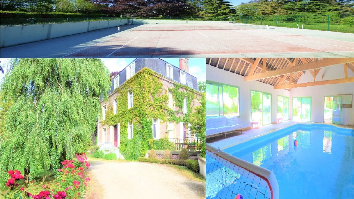 Douville-sur-Andelle Villa | Area 8000m2: Villa / Lounge-Pool int./ Tennis / 50ACTIVITIES near Lyons La Foret
