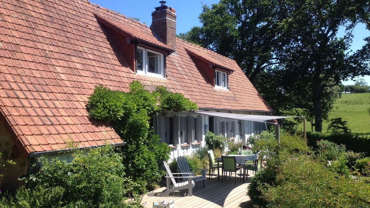 Sainte-Marguerite-sur-Mer House | authentic Norman half-timbered house with landscaped park near woods and sea