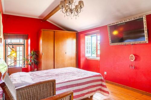 Ameal House | B&B Quarto Vermelho Estilo Moderno