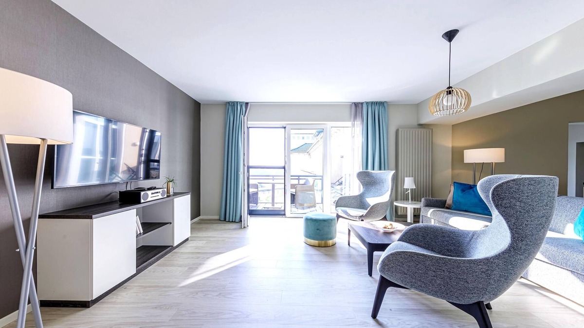 Ostseebad Wustrow Apartment | Baltic Sea lounge apartment with infrared cabin, corner balcony and fantastic view