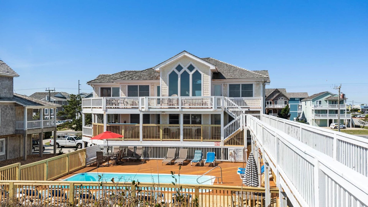 Nags Head House | Beach Boys: Oceanfront, Pool, Spa, Pool table