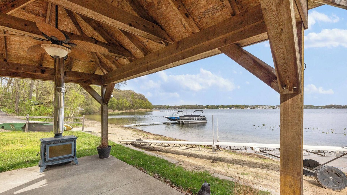 La Porte House | Beach Front with Dock, Sauna, Hot Tub - MTM Premier