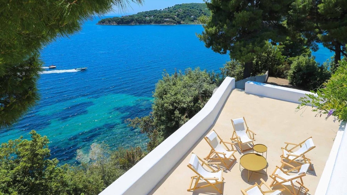 Katsarou Villa | Beachfront Greek Villa in Skiathos with Semi Private Sandy Beach