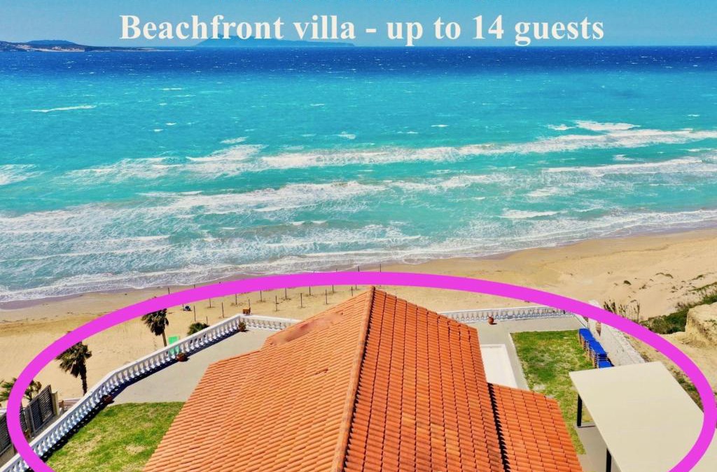 Agios Stefanos Avliotes Villa | Beachfront Villa Bellevue by DadoVillas