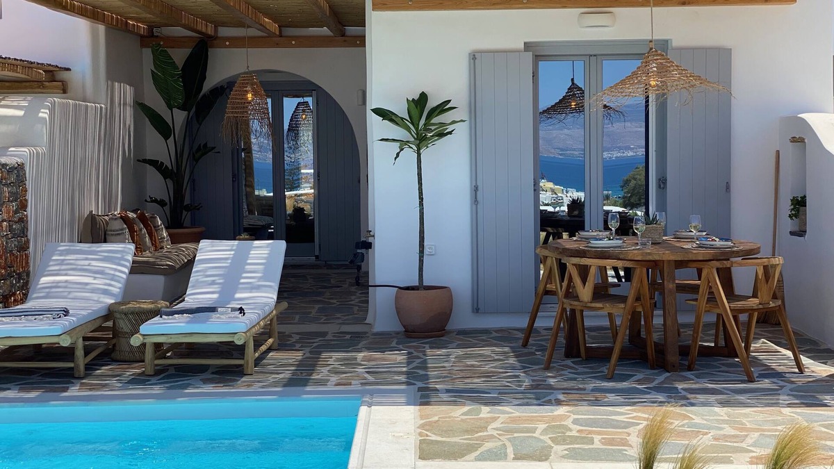 Agia Anna Apartment | Beachhouse Omega Naxos - luxury holiday house - private pool & stunning sea view