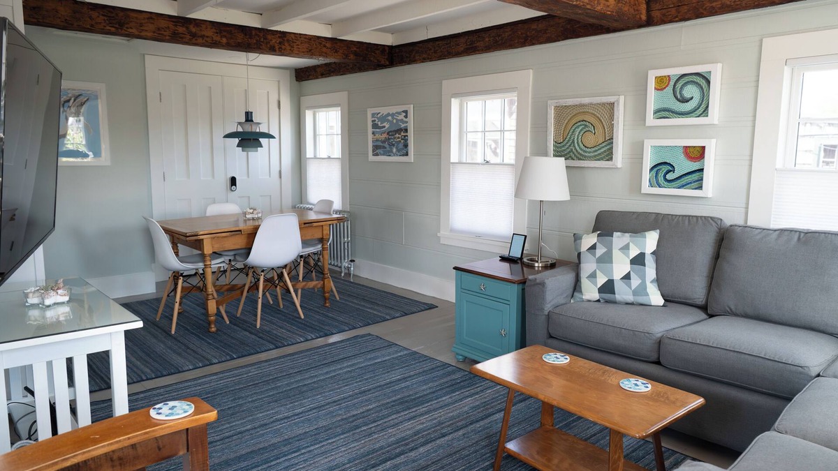 Rockport Apartment | Bearskin Neck Rental with 2 private decks!, Bearskin Neck Rental with 2 bed, 1 bath, and 2 private d