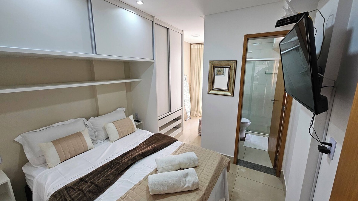Goiania Apartment | Beautiful 1 bedroom flat on the corner of Flamboyant Shop