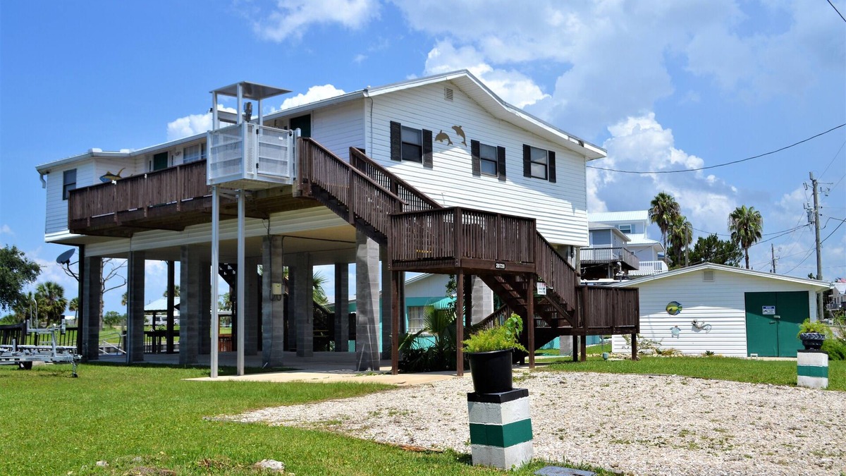 Keaton Beach House | Beautiful 4 bedroom, 3 bath house on the main canal at Keaton Beach Florida.
