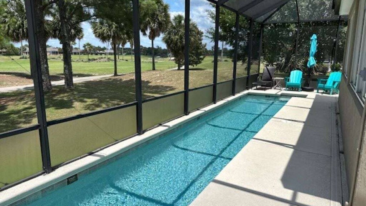 The Villages House | Beautiful home on golf course w/unheated lap pool! Dogs are ok!