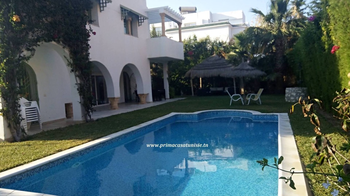 Yasmine House | BEAUTIFUL & LARGE HOUSE IN YASMINE HAMMAMET: 3 parental suites, garden & pool