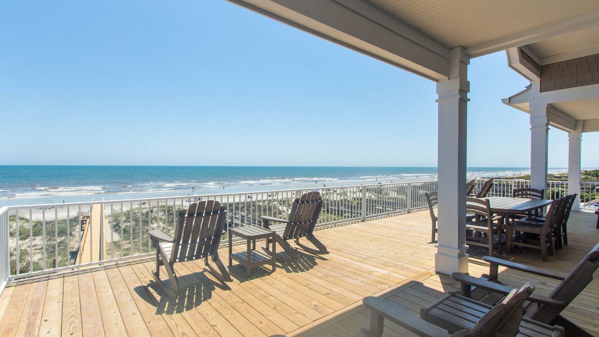Ocean Isle Beach House | Beautiful new Custom Oceanfront home with XL covered decks, pool and elevator.