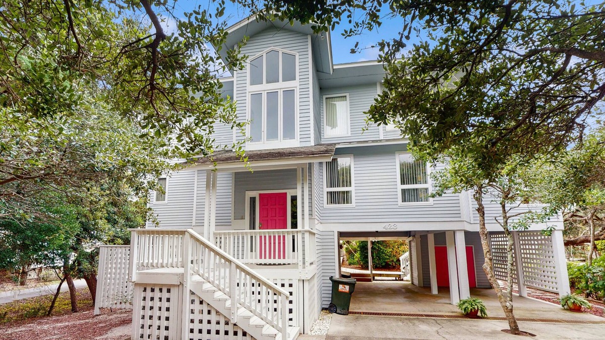 Pine Knoll Shores House | Beautiful ocean front home with direct beach access and outdoor shower
