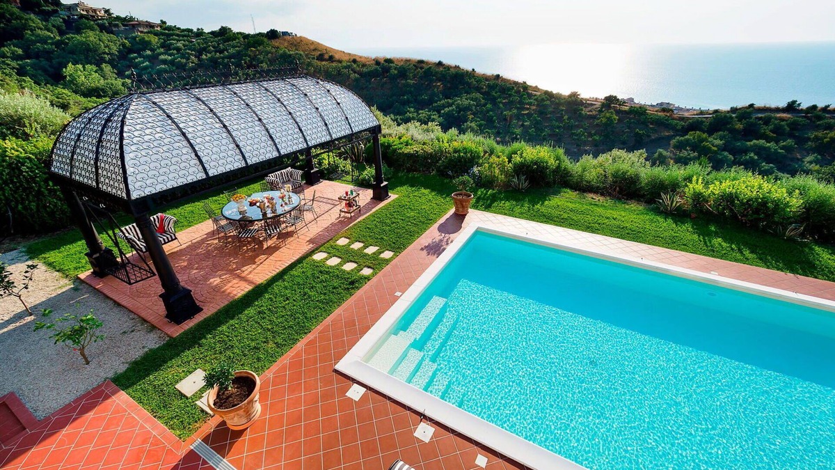 Capo d'Orlando Villa | Beautiful private villa for 10 guests with A/C, private pool, WIFI, TV, terrace and panoramic view