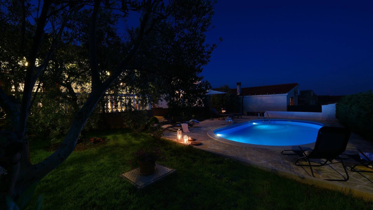 Kukljica House | Beautiful Villa Pine, 4 bedrooms, private pool, playground for kids, near beach