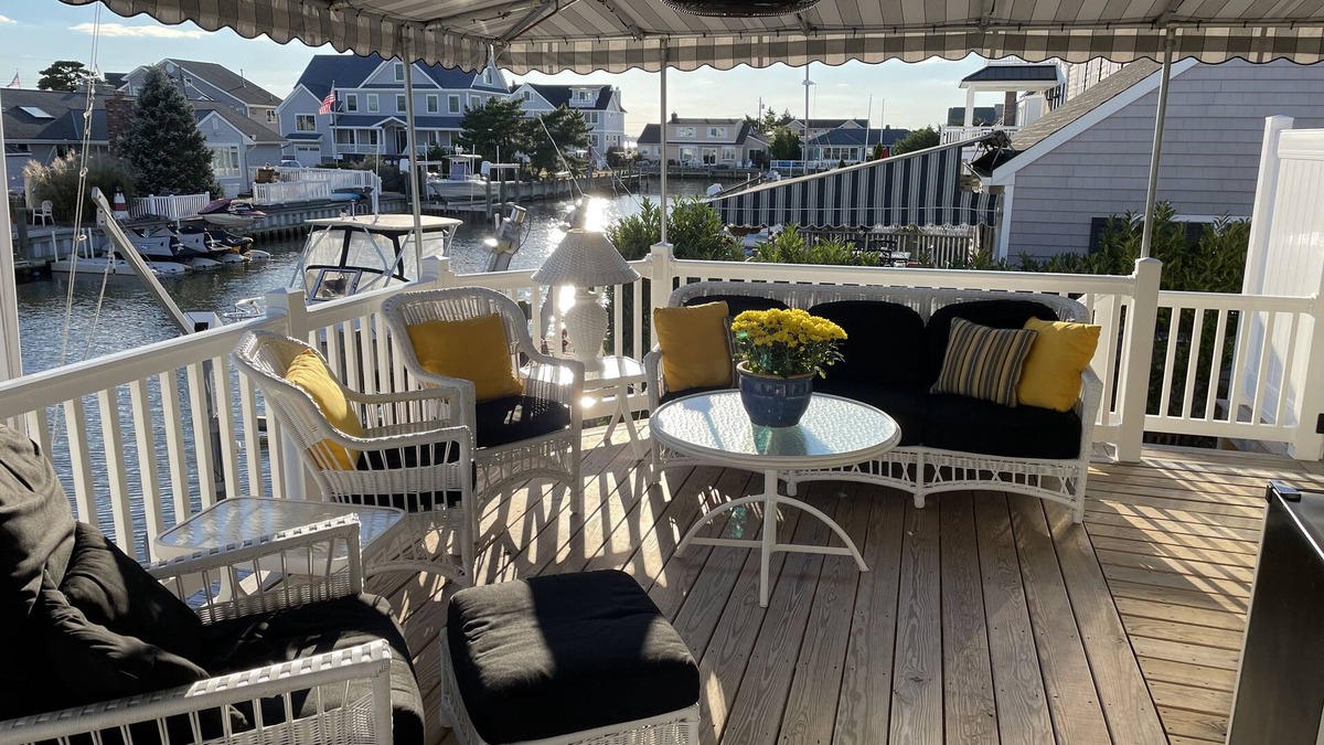 Mantoloking House | Beautiful WATERFRONT HOME WITH PRIVATE DOCK! Short walk to private ocean beach!