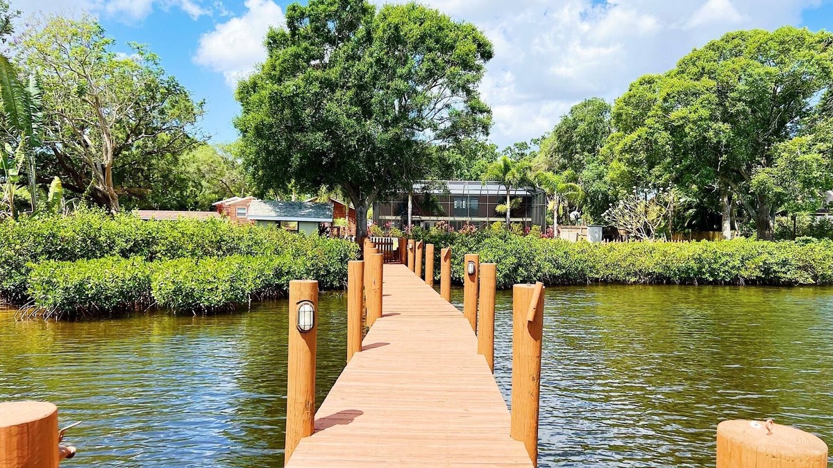 Bradenton House | Beautiful Waterfront Home with Pool, Game Room, and Fire Pit