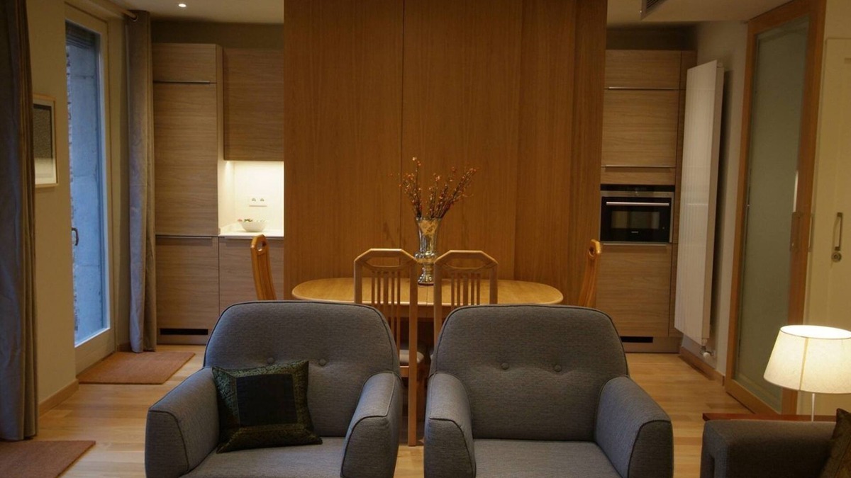 Old Town House | Beautifully furnished luxury one bedroom apartment with a small garden and pool