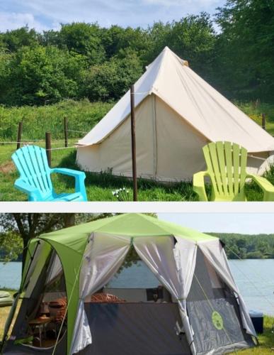 Saint-Michel-de-Montjoie Other | Bell tent one of three to rent fully equipped private equipped kitchen tents too