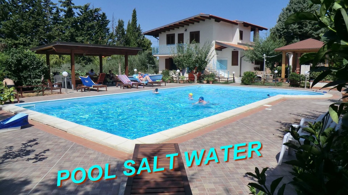 Partinico Villa | BELLA HOME, m.12x6 salt water POOL NATURAL CHLORE (NO CHEMICALS). Sandy beaches.