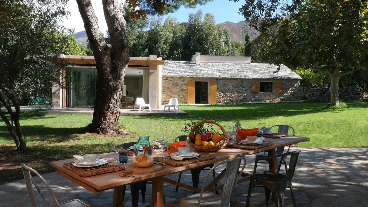 Barbaggio Villa | Bergerie contemporary 225m2, 4 bedrooms, 3 bathrooms, wifi, heated pool