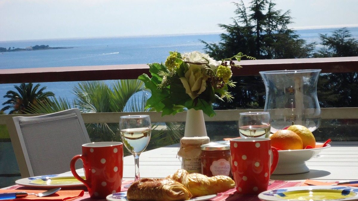 Vallauris Apartment | Between Cannes and Golfe Juan, beautiful sea view 500 m from the beach in absolute calm