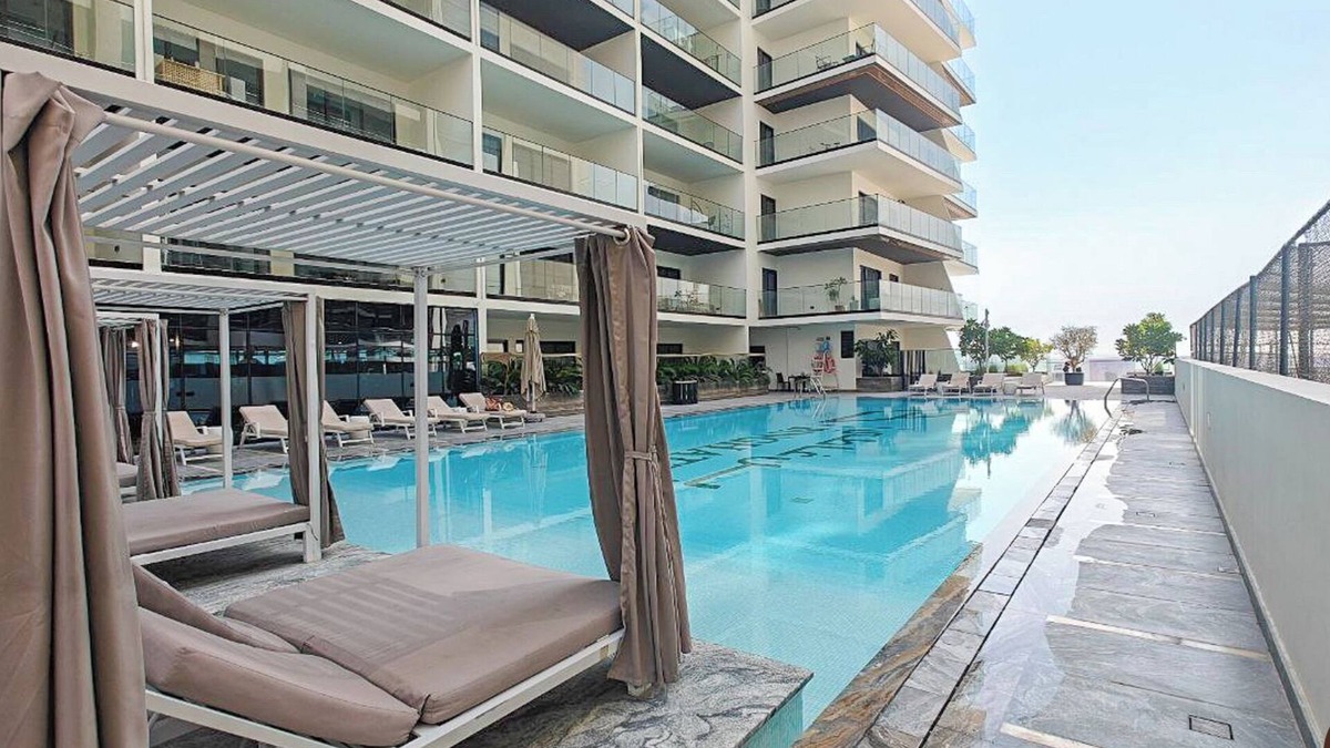 Jadaf Apartment | Binghatti Creek Harbour View Big Balcony