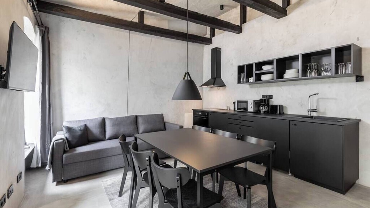 Weissensee Apartment | Black White 44sqm 2room maisonette apt near center