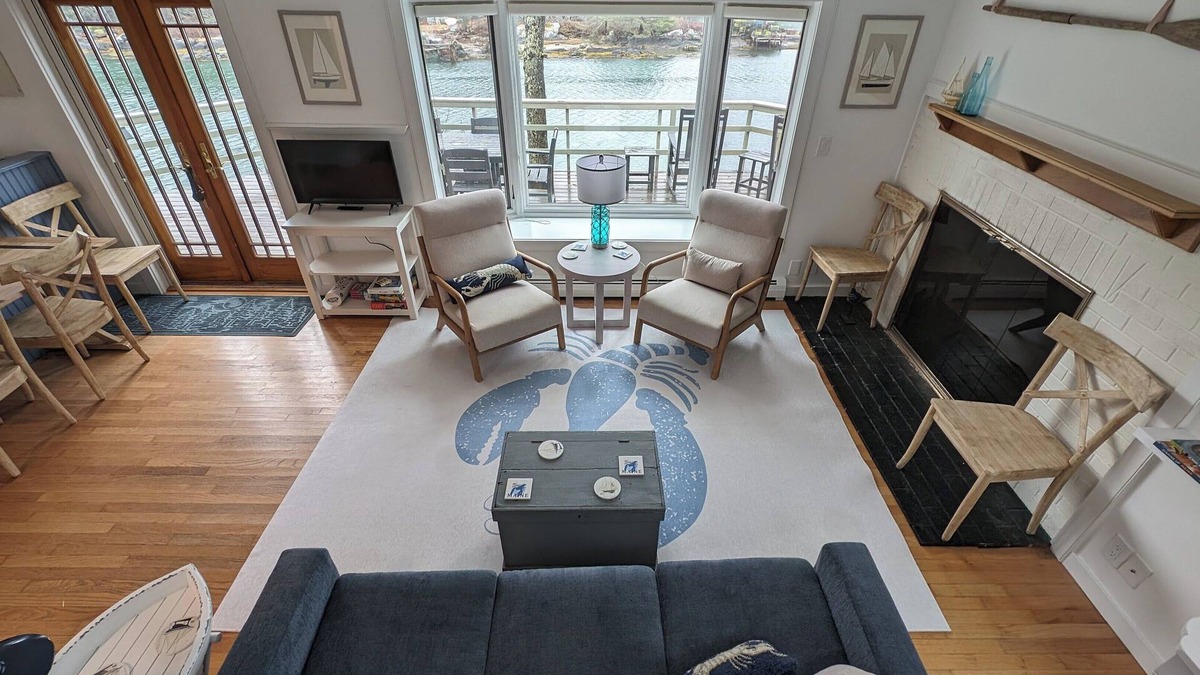 Sebascodegan Island House | Blue Lobster! 2-bedroom house with Heat, AC, Deck and Seasonal Dock in Harpswell