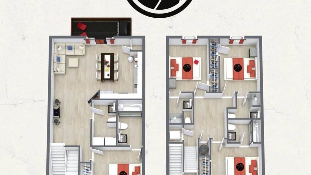 Bloomington Apartment | Bobby Knight Hall - 4 Bd Townhome by IU Sports