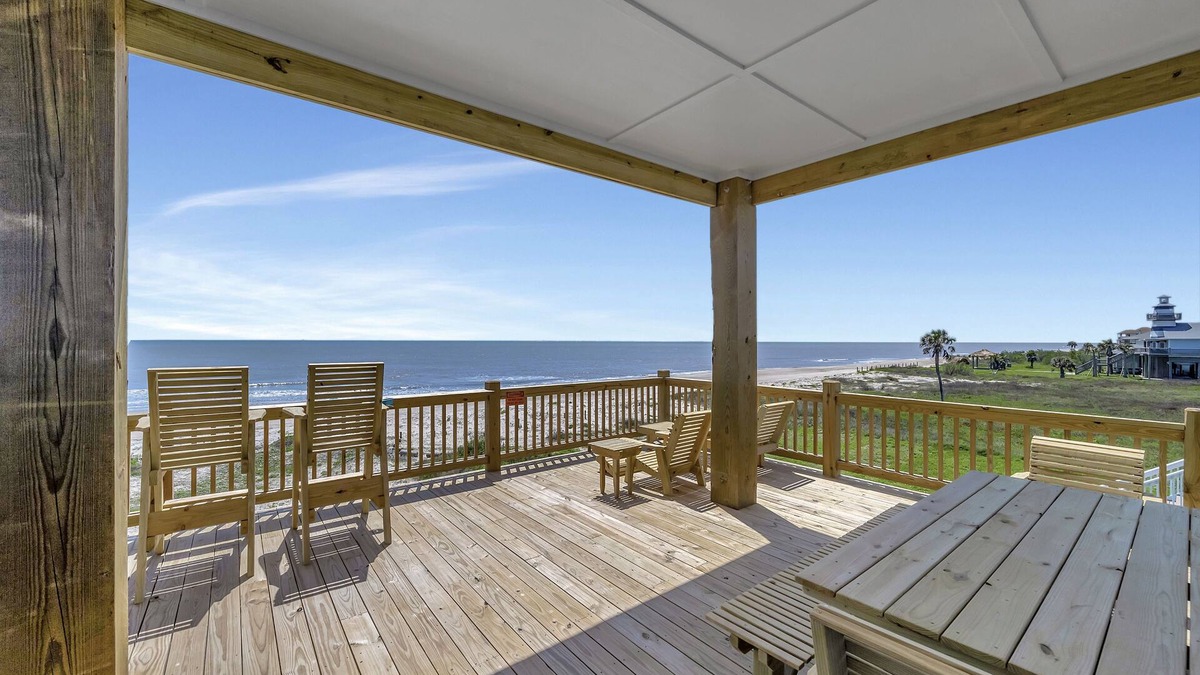 Gilchrist House | "Bolivar Beachfront Bliss" Beachfront home 5 bedroom 4.5 bath Cargo Lift