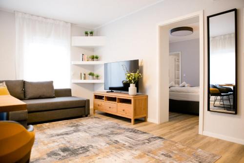 Sankt Augustin Apartment | bonquartier - LUX APT #2 Moderne, stilvolle Wohnung mit voll ausgestatteter Küche, Klimaanlage und Parkplatz