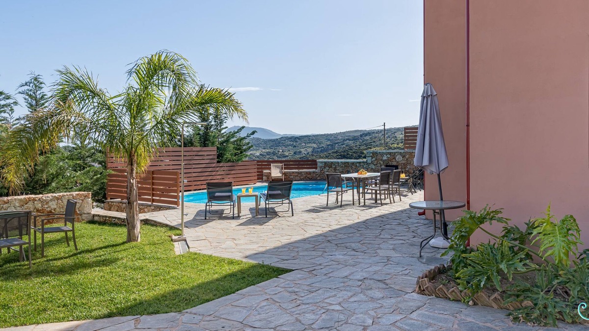Apokoronas Villa | Bountiful Modern very spacious villa with Pool, featuring sea and mountain view.