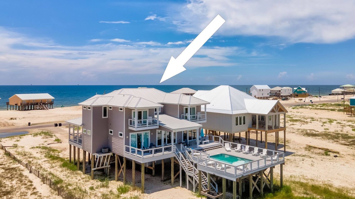 Dauphin Island House | Bout Time - Waterfront, Perfect 5 Bedroom 4.5 Bath, Sleep 16, Pool, Dog Friendly