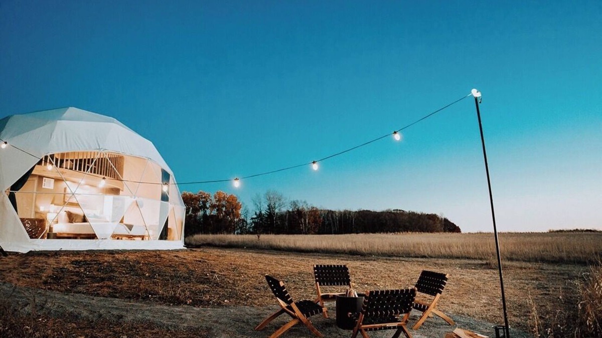 Pine City Cabin | Boutique Dome on 56 Acres, Dog Friendly, Peaceful, 1 Hr from MPLS, MN