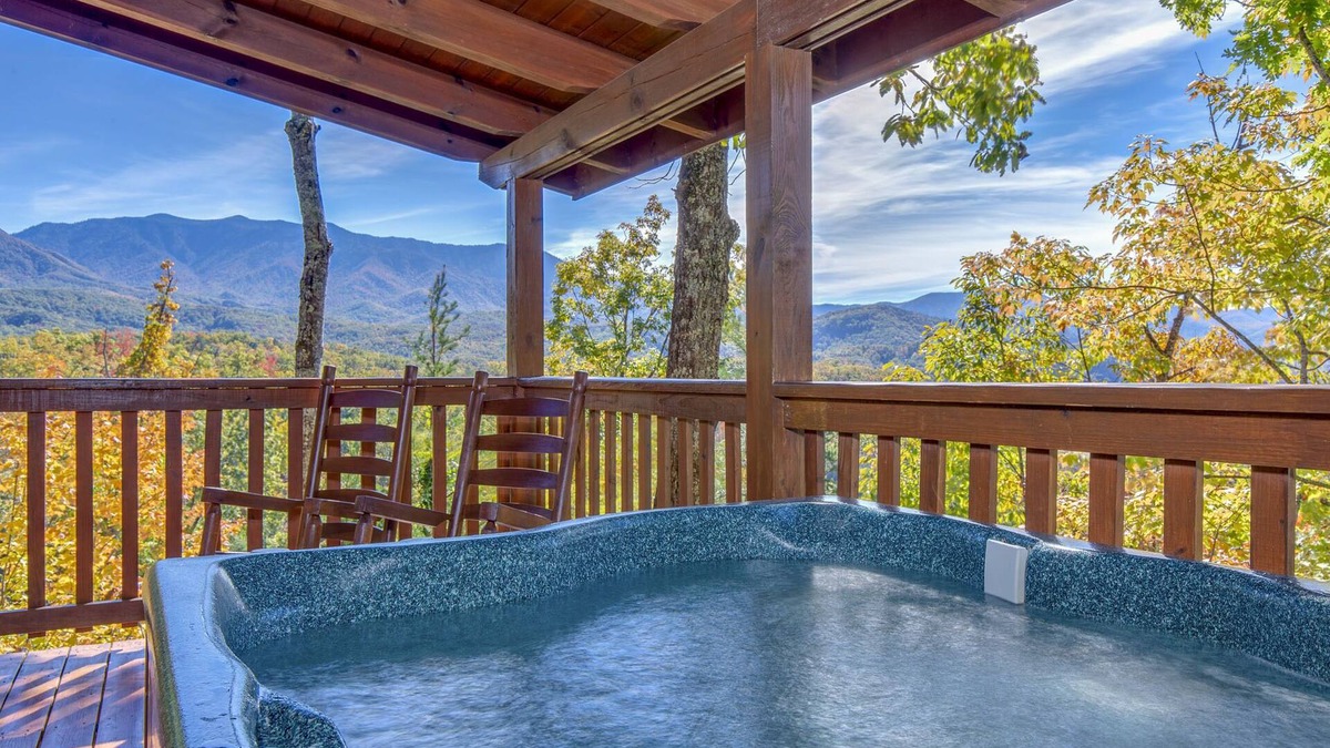 Black Bear Falls Cabin | 'Breathtaking View' Cabin w/Game Room & Hot Tub!