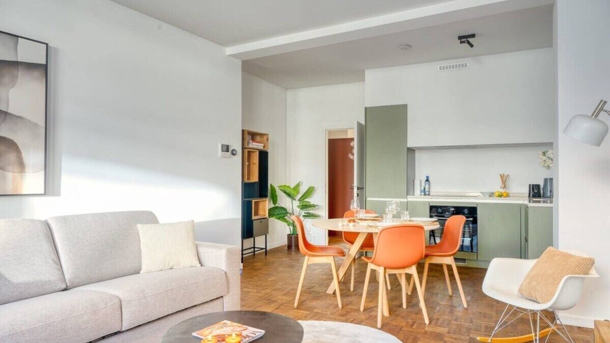 University District Apartment | Bright 1BR Haven in Antwerp with Terrace