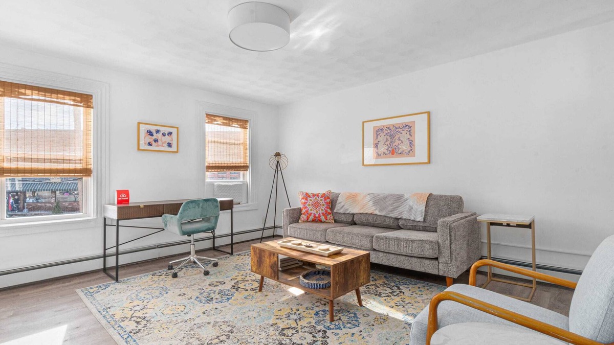 Warren Apartment | Bright Apartment with Patio in Downtown Warren