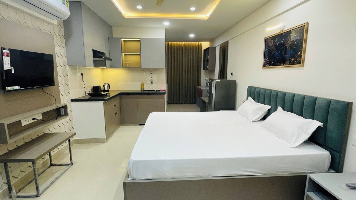 Sanganer Apartment | Bright & Cozy Studio Getaway in Jagatpura Jaipur