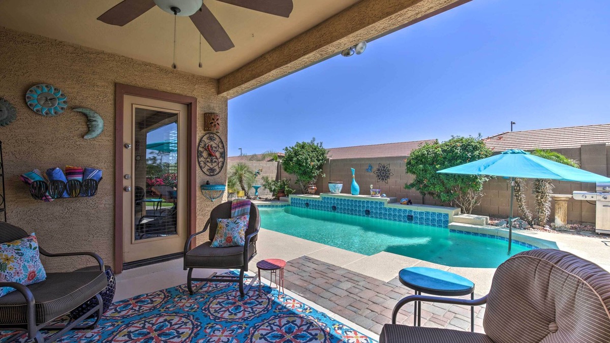 Sundance Cove House | Buckeye Home w/Pool, Putting Green & Sun Porch!