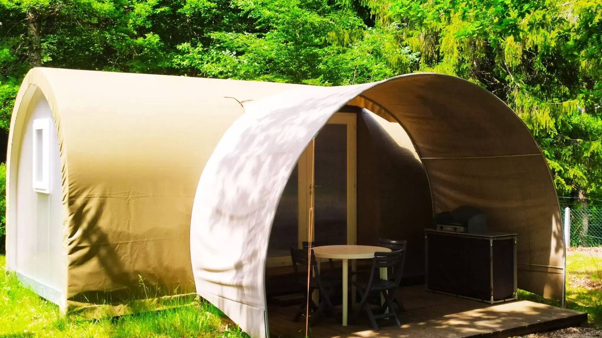 Saint-Gerons House | Camping Les Rives du lac Cantalès * - Coco Sweet canvas bungalow (without sanitary facilities) 4 people